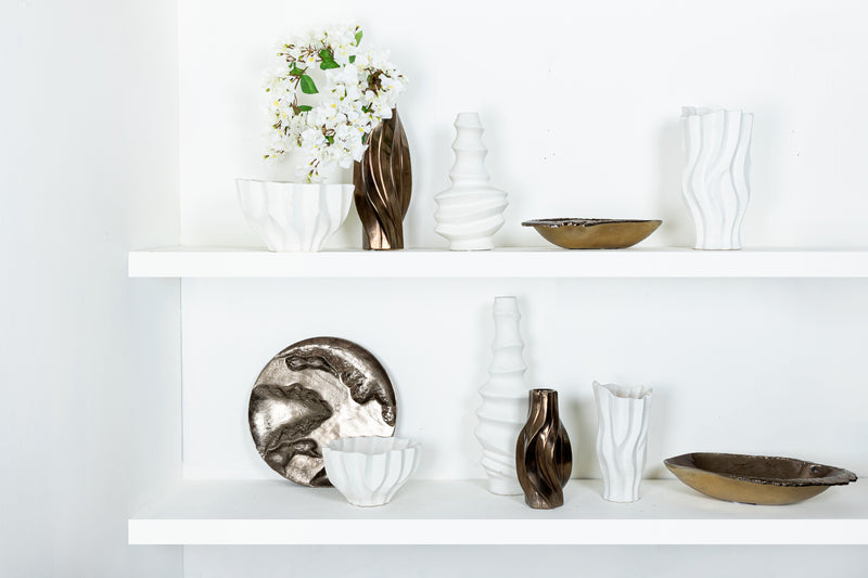 Ivel Bronze Ceramic Pot Irregular Shape S