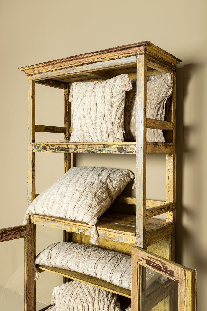 Zalie Natural Cottoncushion Zebra Fringes Square S