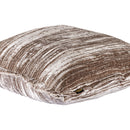 Senny Beige Velvet Cushion Ruffle Rim Square L