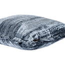 Senny Blue Velvet Cushion Ruffle Rim Square S