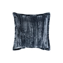 Senny Blue Velvet Cushion Ruffle Rim Square S