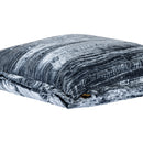 Senny Blue Velvet Cushion Ruffle Rim Square L