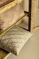 Lizze Beige Velvet Cushion Embroidery Square S