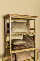 Lizze Beige Velvet Cushion Embroidery Square S