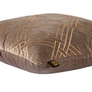 Cerine Brown Velvet Cushion Embroidery Square S