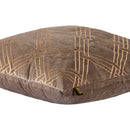 Cerine Brown Velvet Cushion Embroidery Square L