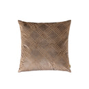 Cerine Brown Velvet Cushion Embroidery Square L