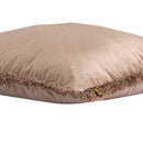 Nous Taupe Velvet Cushion With Fringes Square L