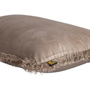 Nous Beige Velvet Cushion With Fringes Rectangle