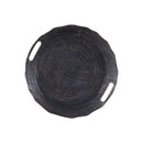 Semin Silver Alu Round Rustic Tray Wavy Edge S