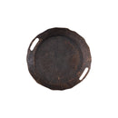 Semin Copper Alu Round Rustic Tray Wavy Edge S