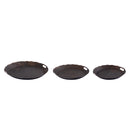 Semin Copper Alu Round Rustic Tray Wavy Edge S
