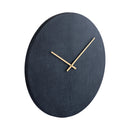 Emmett Black Iron Round Clock Square Texture L