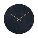 PTMD Emmett Black Iron Round Clock Square Texture L