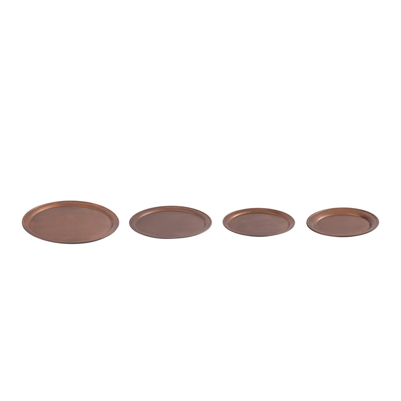 Aspyn Copper Iron Round Bowl With Border XL