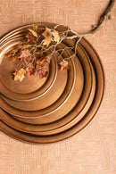 Aspyn Copper Iron Round Bowl With Border XL
