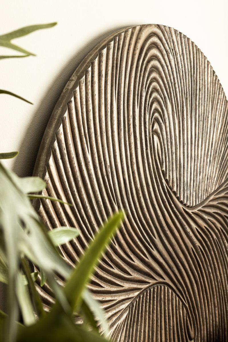 Wiktor Brown Wallpanel Swirl Carved M
