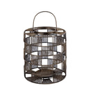 Stenn Brass Iron Round Wired Lantern Squares L