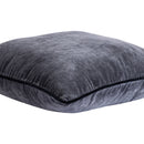 Nasim Dark Grey Cotton Cusion With Border Square L