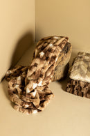 Geraldine Brown Artificial Fur Plaid L