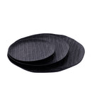 Grail Black Alu Plate With Stripes Round L