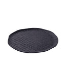 Grail Black Alu Plate With Stripes Round L