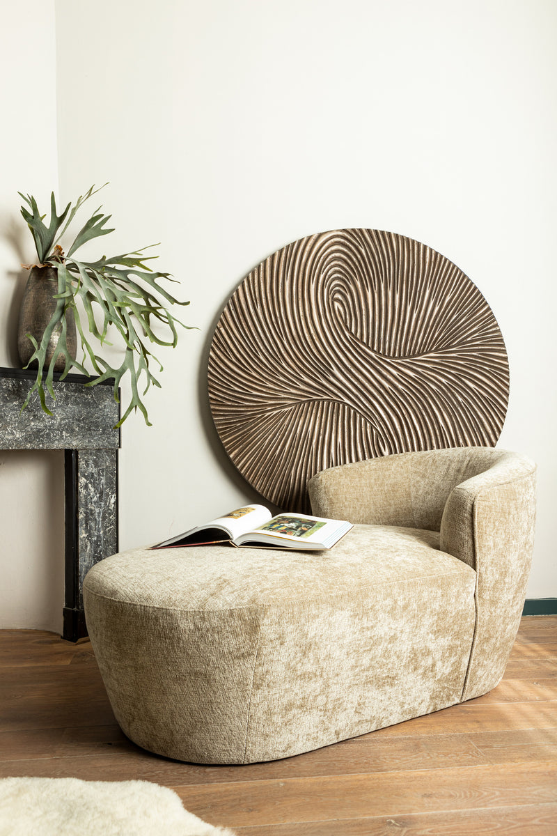 Wiktor Brown Wallpanel Swirl Carved M