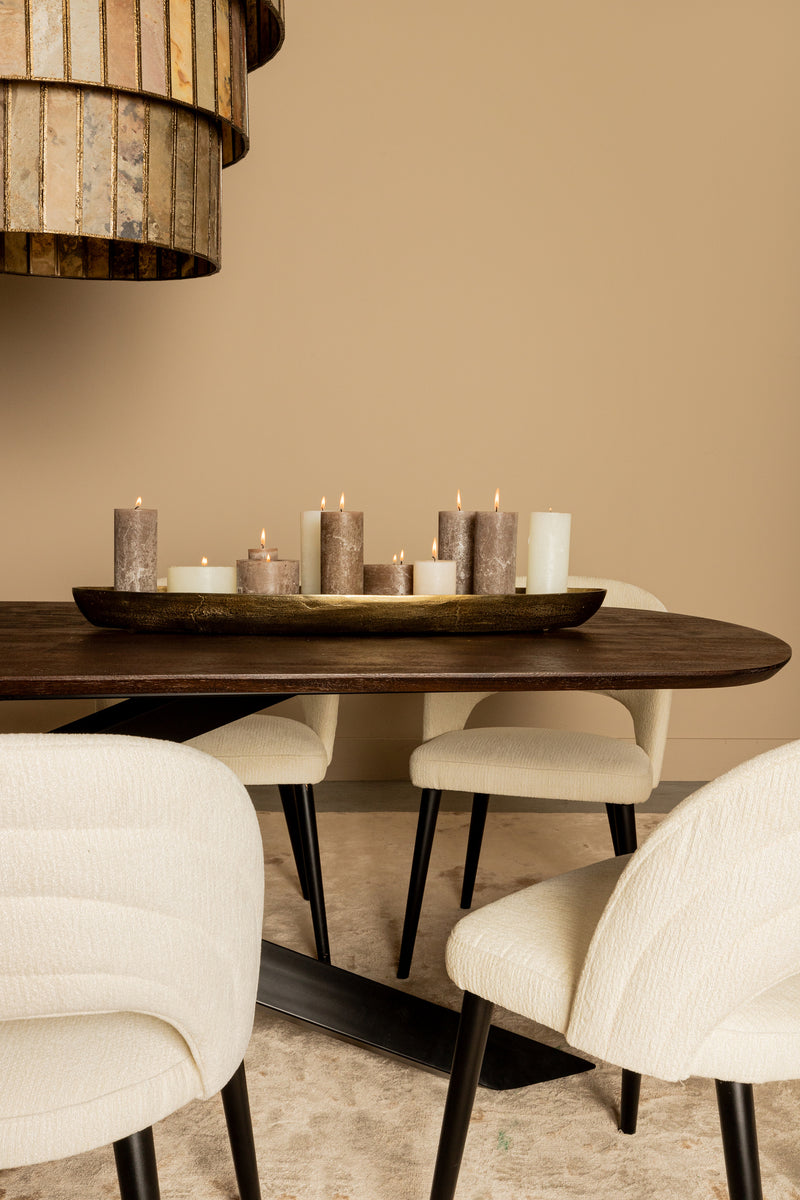 Alore Brown Black Diningtable Oval 200 Cm