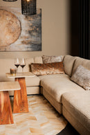 Kyleen Gold Velvet Rect Cushion Crackle Print