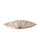 Kyleen Gold Velvet Square Cushion Crackle Print