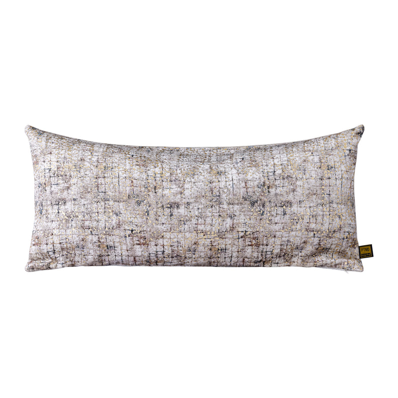 PTMD Curt Cream Velvet Rect Cushion Square Print (set of 4)