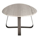 Muka Coffeetable Low Dark Grey Base White Marble