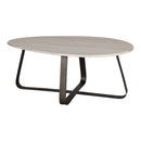 Muka Coffeetable High Dark Grey Base White Marble