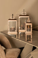 Vitoria Copper Rectangle Iron Lantern With Glass L