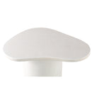 Krysta White Mdf Coffee Table Organic Shape L