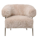 Hair Cream Fauteuil Champagne Metal Base