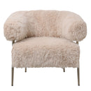 Hair Cream Fauteuil Champagne Metal Base