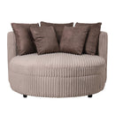 Fayen Taupe Fauteuil Ambience 4 Mink 5 Pillows