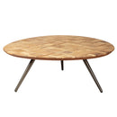 Fieron Natural Wooden Coffee Table Organic Round