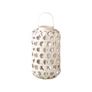 Mayita Sand Round Bamboo Lantern With Glass