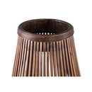 Lysia Brown Round Bamboo Lantern With Glass L
