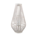 Lysia Sand Round Bamboo Lantern With Glass L