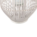 Lysia Sand Round Bamboo Lantern With Glass L