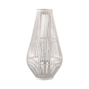 Lysia Sand Round Bamboo Lantern With Glass L