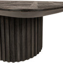 Fieron Black Wooden Coffee Table Double Round Base