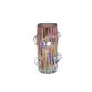 Parke Brown Solid Glass Vase With Dots Round S