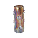 Parke Brown Solid Glass Vase With Dots Round L