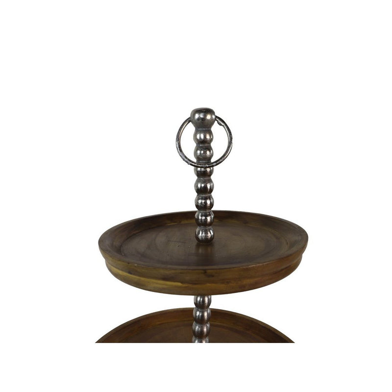 Etagere nikkel hout