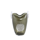 Giah Green Solid Glass Vase With Deco Rounds S