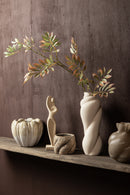 Donnella Cream Ceramic Matt Glazed Thick Swirlpot L